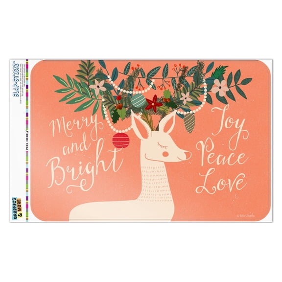 Christmas Deer Merry Bright Joy Peace Love Home Business Office Sign