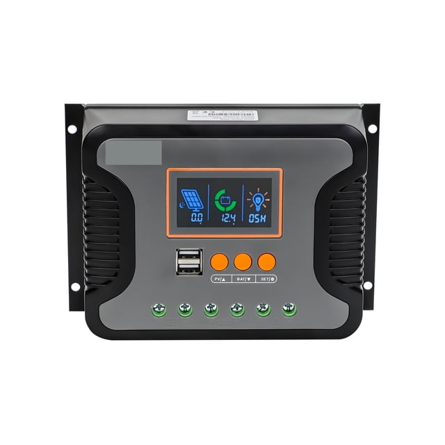 PWM 30A 60A 80A Solar Charge Controller Work For 12V 24V 36V 48V Battery LED Screen USB 5A/2A Max PV 100V Slient Operation