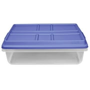 (2 pack) Hefty 40 Quart Clear Latched Storage Bin with HI-RISE Blue Lid