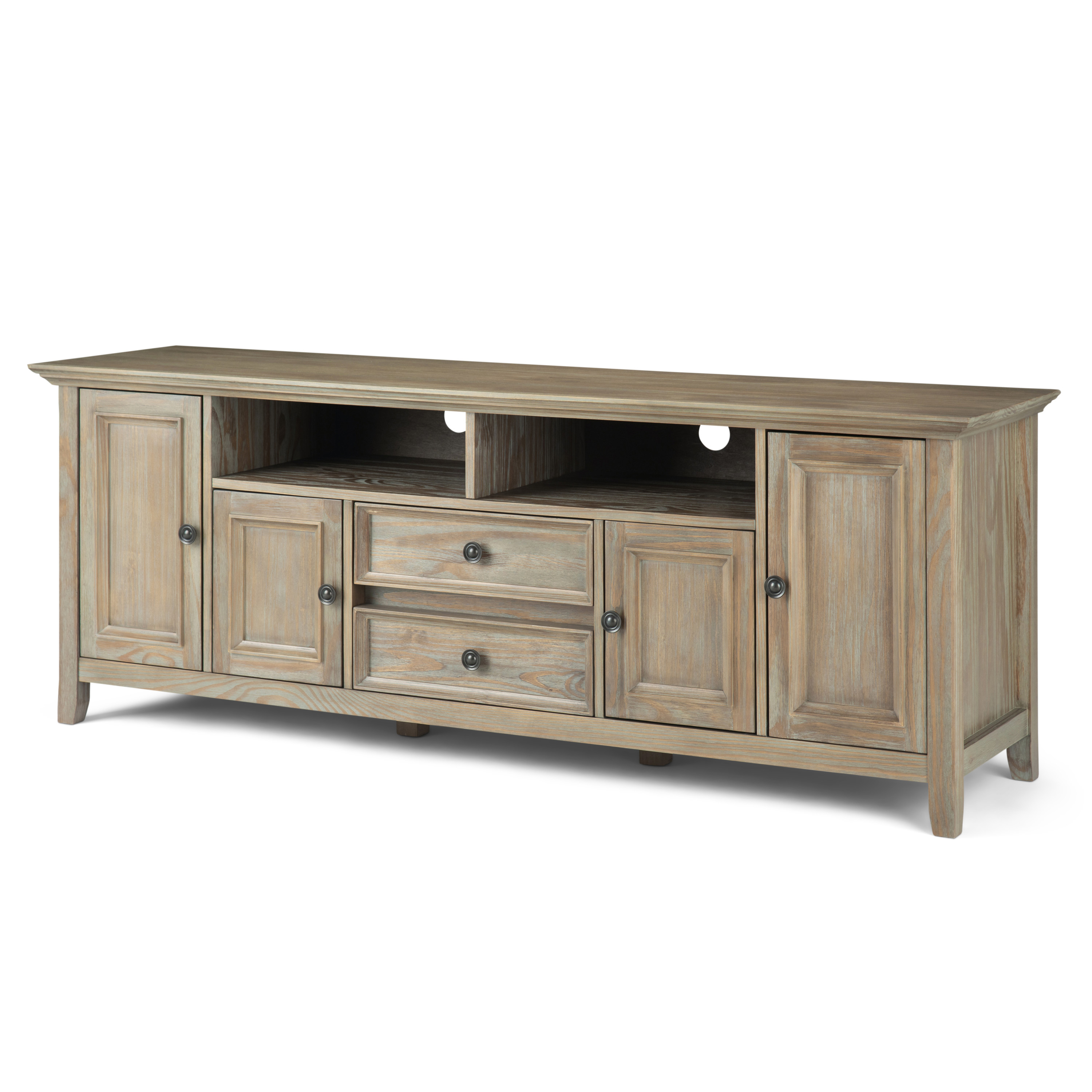 Simpli Home Amherst 72" TV Stand in Distressed Gray - image 4 of 13