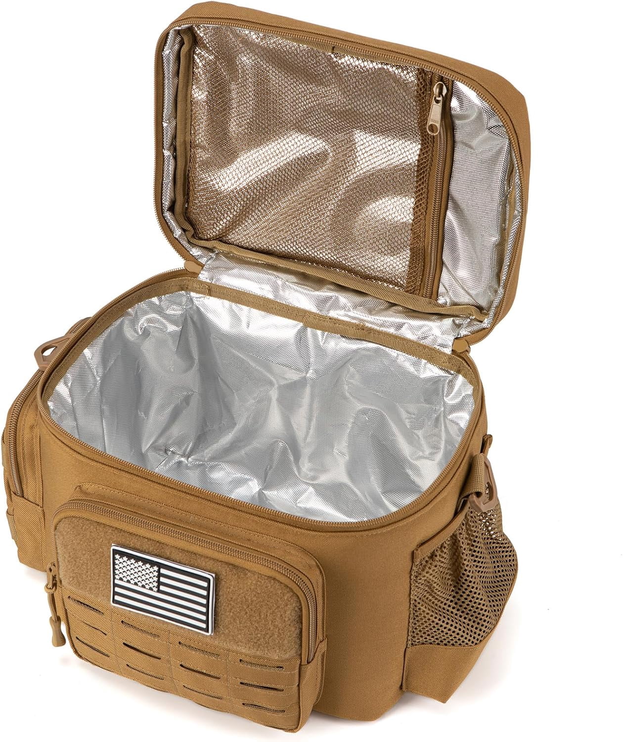 favastee Tactical Lunch Bag for mens Military heavy duty lunch box work Leakproof insulated Durable Thermal Cooler Bag for Adult Meal for Office Camping Picnic Pail MOLLE Webbing