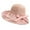 Pink, variant on Spencer Women's Foldable Floppy Hat Wide Brim Bowknot UV Protection Sun Hat Summer Straw Beach Cap