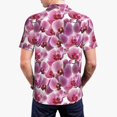 thumbnail image 4 of Daiia Orchids Flowers Pattern Men’s Polo Shirts,Solid Deck Shirt,Classic Fit, Breathable Cotton Polo for Casual and Sport Wear-X-Large, 4 of 9
