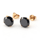 thumbnail image 4 of Pendientes de acero inoxidable de titanio y titanio japoneses y coreanos con cuatro garras y circonitas antialérgicas, 4 of 5