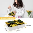 thumbnail image 5 of Banana PU Leather Jewelry Organizer Box Necklace Holder with Removable Compartment - Portable, 5 of 6
