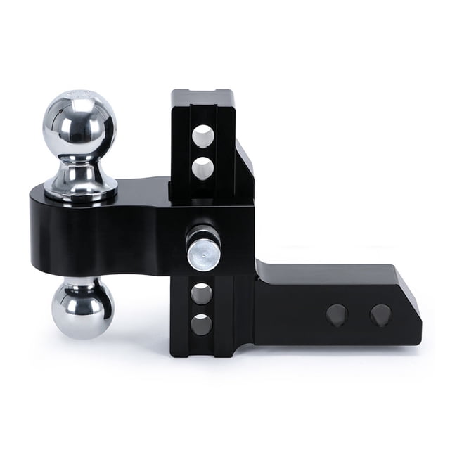 Adjustable 2" Receiver 6" Drop/Rise Drop Hitch 12500 LBS Ball Mount 2" 2-5/16" Dual Towing Ball Double Locks ,Dependable Strength