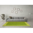 thumbnail image 3 of Ahgly Company Machine Washable Indoor Rectangle Abstract Yellow Contemporary Area Rugs, 8' x 12', 3 of 4
