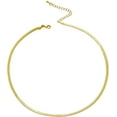 thumbnail image 6 of Heldig 14K Gold/Silver Plated Snake Chain Necklace Herringbone Necklace Gold Choker Necklaces for Women 1.5/3/5MM(W) 14"/16"(L), 6 of 6