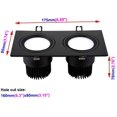 thumbnail image 2 of 14W LED Grille Grid Ceiling Recessed Flushed Mounted Rectangle Light Lighting Gimble Picture Project Black Warm White, 2 of 4
