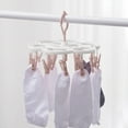 thumbnail image 4 of 16-Clips Folding Clothes dryer Hanger Children Adults Clothes Dryer Windproof Socks Underwear Plastic Drying Rack Organizer, 4 of 9
