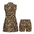 thumbnail image 4 of Yuyamidu Yellow Leopard Print Tennis Golf Dress for Women Size 2XL Built in Shorts Sports Activewear Dress with Two Side Pockets Womens Golf Clothes Sleeveless 2 Piece Sets, 4 of 7