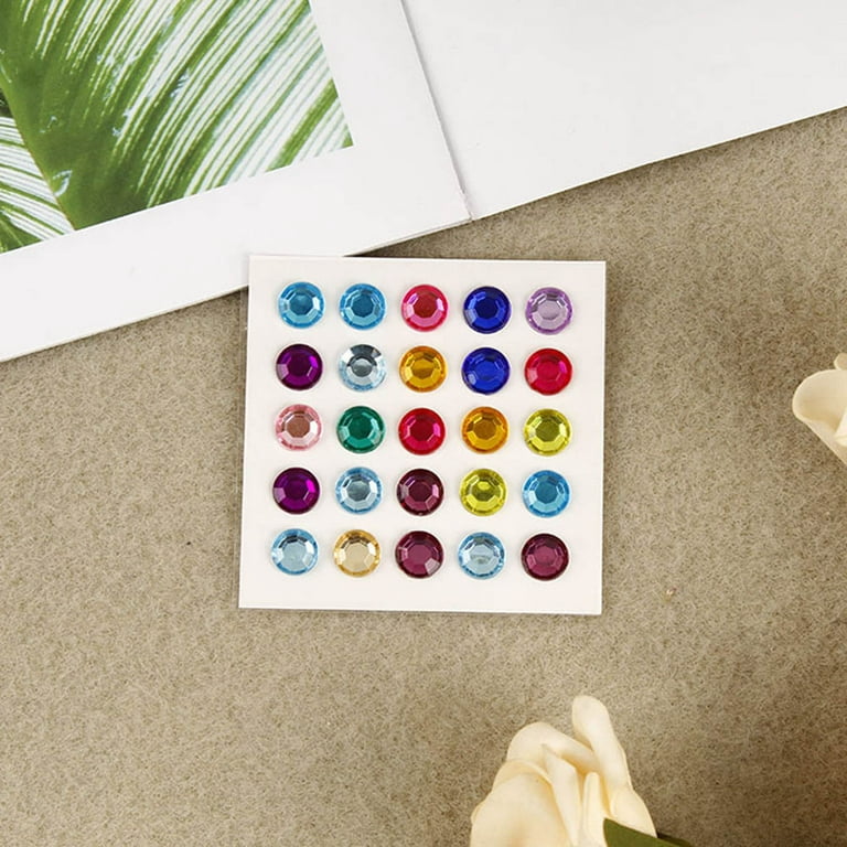 OUNONA Sticker Flatback Rhinestone Stickers Self Adhesive Crystal Craft  Jewels Colorful Gemsacrylic Scrapbooking 