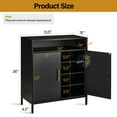 thumbnail image 3 of UBesGoo Black Wooden Shoe Cabinet,15 Light LED, Adjustable Layers, Store 24 Pairs, Black, 3 of 19