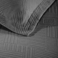 thumbnail image 6 of Superior Geometric Fret Cotton Decorative Bedspread and Sham Set, Full, Charcoal, 6 of 9