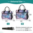 thumbnail image 4 of FORMRS Insulated Lunch Bag for Work School Unisex Large Capacity Cooler with Shoulder Strap, Pink Marble Pattern, 4 of 6