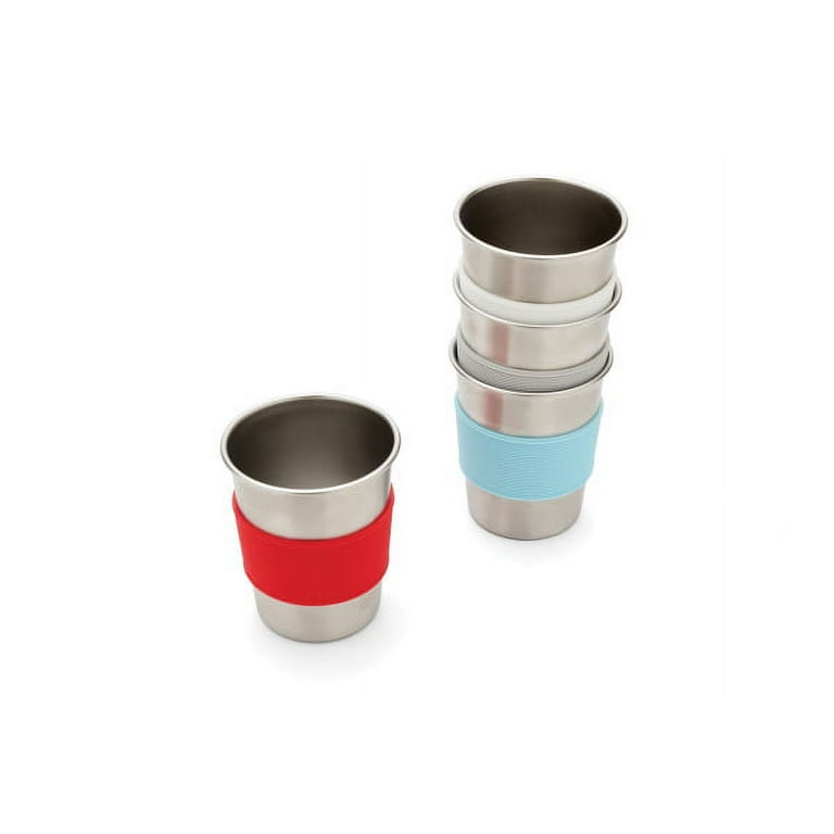 Red Rover Stainless Steel Kids' Cups with Silicone Sleeves, Set of 4 