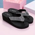 thumbnail image 6 of Ichuanyi Slippers for Women Summer Slippers Fashion Rhinestones Wedges Flip Flops Women's Casual Beach Shoes, 6 of 6