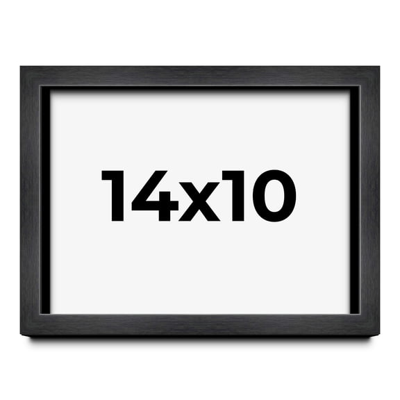 14x10 Shadow Box Frame Grey Charcoal Black | 0.875 Inches Deep | Wood Shadowbox Display Frame | UV