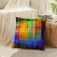 thumbnail image 4 of LALILO Throw Pillow Covers Art Bright Rainbow Tiled Art Cushion Cover 18" x 18", 2 Pack, 4 of 6