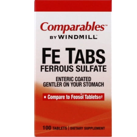 Comparables By Windmill Fe Tabs Ferrous Sulfate Tablets 100 Tablets