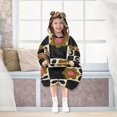 thumbnail image 7 of BZSMCE Wearable Blanket Hoodie Fashion Retro Floral Checkerboard Home Wear, 7 of 7