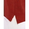 thumbnail image 4 of A2Y Women's Fitted Vintage Inspired Acrylic Side Slit Long Sleeve Sweater Red S, 4 of 5