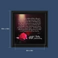 thumbnail image 2 of 40th Anniversary Gifts for Parents, Ruby 40th Anniversary Decorations for Party, 40th Anniversary Frame, Ruby Gifts, 40 Year Anniversary Gift for Wife, Ruby Wedding Anniversary Picture Frames, 8603B, 2 of 5