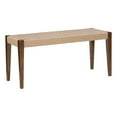 thumbnail image 1 of Linon Patty Rubberwood 2 Tone Bench Handwoven Rope Seat 18" High in Brown Stain, 1 of 11