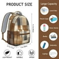 thumbnail image 6 of Brown and Grey Abstract Art Artwork Backpack for School,Cute School Bag,Schoolbag with Adjustable Shoulder Straps & Padded Back,15.3"x11"x6.7", 6 of 6