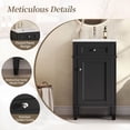thumbnail image 3 of S-HOME 18-Inch Bathroom Vanity Set With Ceramic Sink And Soft Closing Door, 3 of 11