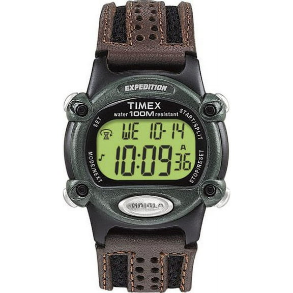 Men's T48042 Expedition Full-Size Digital CAT Brown Mixed Material Strap Watch