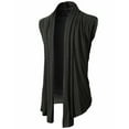 thumbnail image 2 of Men's Shawl Casual Cardigan Sleeveless Drape Cape Lightweight Open Front Long Length Kimono Vest, 2 of 4
