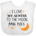 thumbnail image 3 of Inktastic I Love My Auntie to the Moon and Back Boys or Girls Baby Bib, 3 of 4