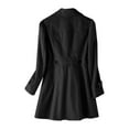 thumbnail image 4 of Womens Coats Jackets for Women Women's New Slim Fit Women's Korean Version Double Small Mid Length Trench Coat, 4 of 5