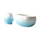 thumbnail image 4 of Cuenco tradicional para matcha y soporte para batidor, suministros para la ceremonia del té, cuenco de cerámica para Gradiente azul, 4 of 9