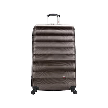 InUSA Royal Extra Large Plastic 4-Wheel Spinner Luggage, Brown (IUROY00XL-BRO)