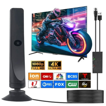 SIISLL Digital Portable TV Antenna with Signal Booster Long 1000  Miles Range Support All TV with 4K 1080p Antenna para TV-16.4ft Coaxial  for Smart TV