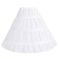 thumbnail image 4 of Aunavey Girls' 3 Hoops Petticoat Full Slip Flower Girl Crinoline Skirt for 4-7 Years, 4 of 7