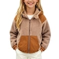 thumbnail image 6 of Bixock Toddler Girls Fleece Jackets Girls Winter Coats Kids Fleece Coat Outerwear Color Long Sleeve Hooded Zip Front Thermal Fall Winter Jacket for Kids 1-10Years, 6 of 6