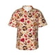 thumbnail image 1 of Balery Skull Retro record lips Camisas hawaianas de manga corta para hombre, camisas playeras de corte holgado, camisas de vacaciones con botones,XX-Large, 1 of 7