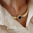 thumbnail image 4 of Vintage Canadian D Brand Choker Necklace, Signature Collarbone Chain, 4 of 7