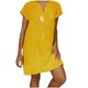 thumbnail image 1 of Vestido de cáñamo de bambú con estampado de cobertura suelta y cuello en V retro vintage de manga corta para mujer Fridja  qw6010, 1 of 6