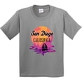 thumbnail image 3 of Inktastic San Diego California Watercolor Sunset Youth T-Shirt, 3 of 5