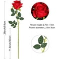 thumbnail image 6 of Zukuco 10PCS Artificial Roses Flower Silk Rose with Stem Realistic Artificial Long Stem Rose Valentine's Day Fake Roses Bouquet for Wedding Home Decoration (Red), 6 of 7