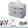 thumbnail image 4 of Bolsa de cosméticos de malla de nailon bolsa de lavado multifuncional con cremallera para regalos navideños, 4 of 9