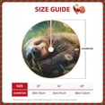 thumbnail image 2 of Sikiie Daisy Sleeping Sloth Nativity Christmas Tree Skirt, Jesus Christian Winter Holiday Tree Mat Decoration(30-48IN)36", 2 of 6