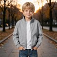 thumbnail image 6 of JZEJING Boys Fall Jacket Stand Collar Long Sleeve Lightweight Zip up Coat with Pocket Kids Clothes Boys, 6 of 6