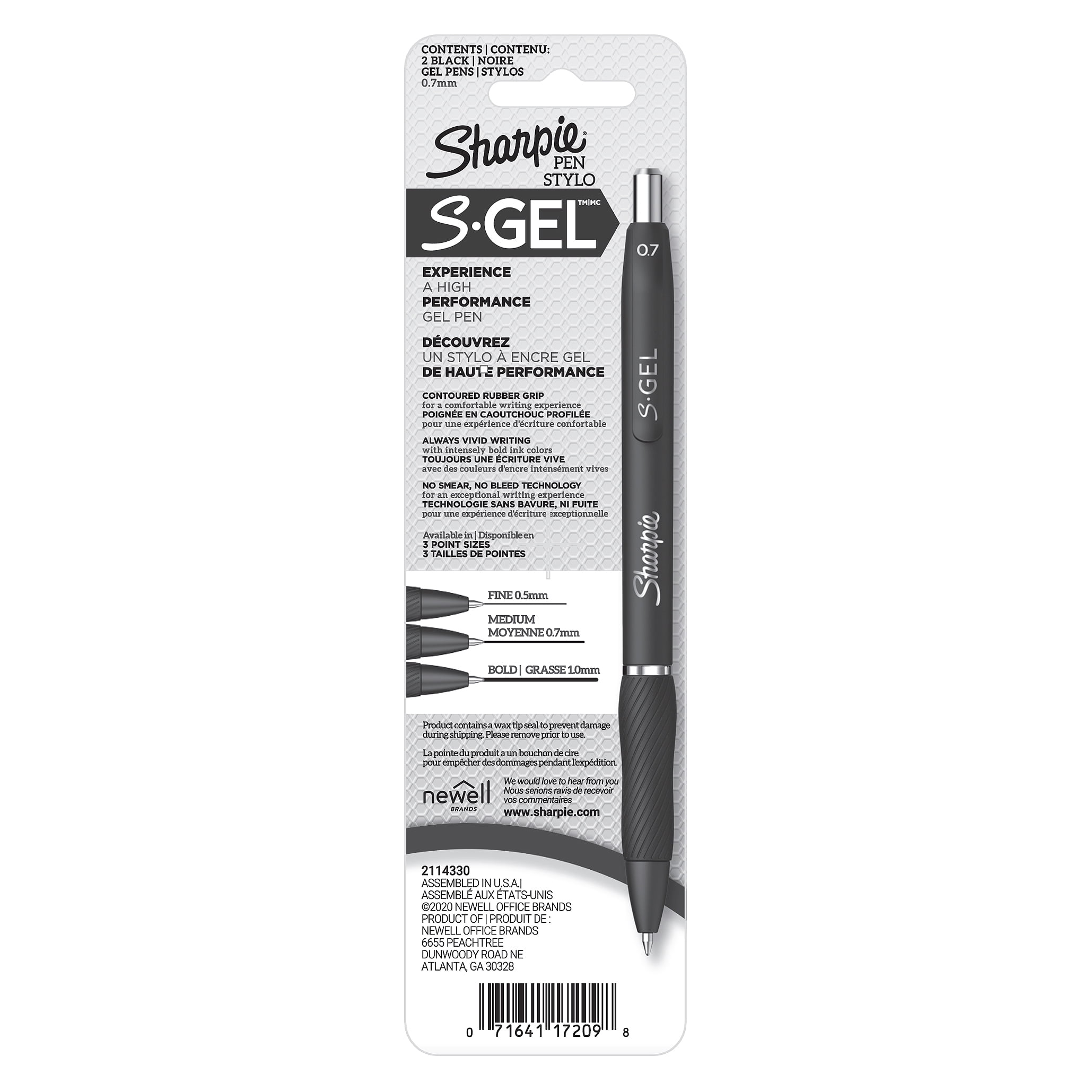 12 Packs: 2 ct. (24 total) Sharpie® S-Gel™ Black Pens
