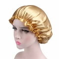thumbnail image 4 of CHUANK Grande Vente Bonnet de Nuit en Soie Réutilisable pour Femmes pour Protéger Leurs Cheveux et Bonnet Sec Noir pour Femmes, 4 of 8