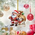thumbnail image 6 of Nkmbld Christmas Tree Hanging Ornaments, Unique Santa Claus and Dog Pendant Decoration for Tree Walls Windows Doors Car Interiors Decors, Red, 6 of 6